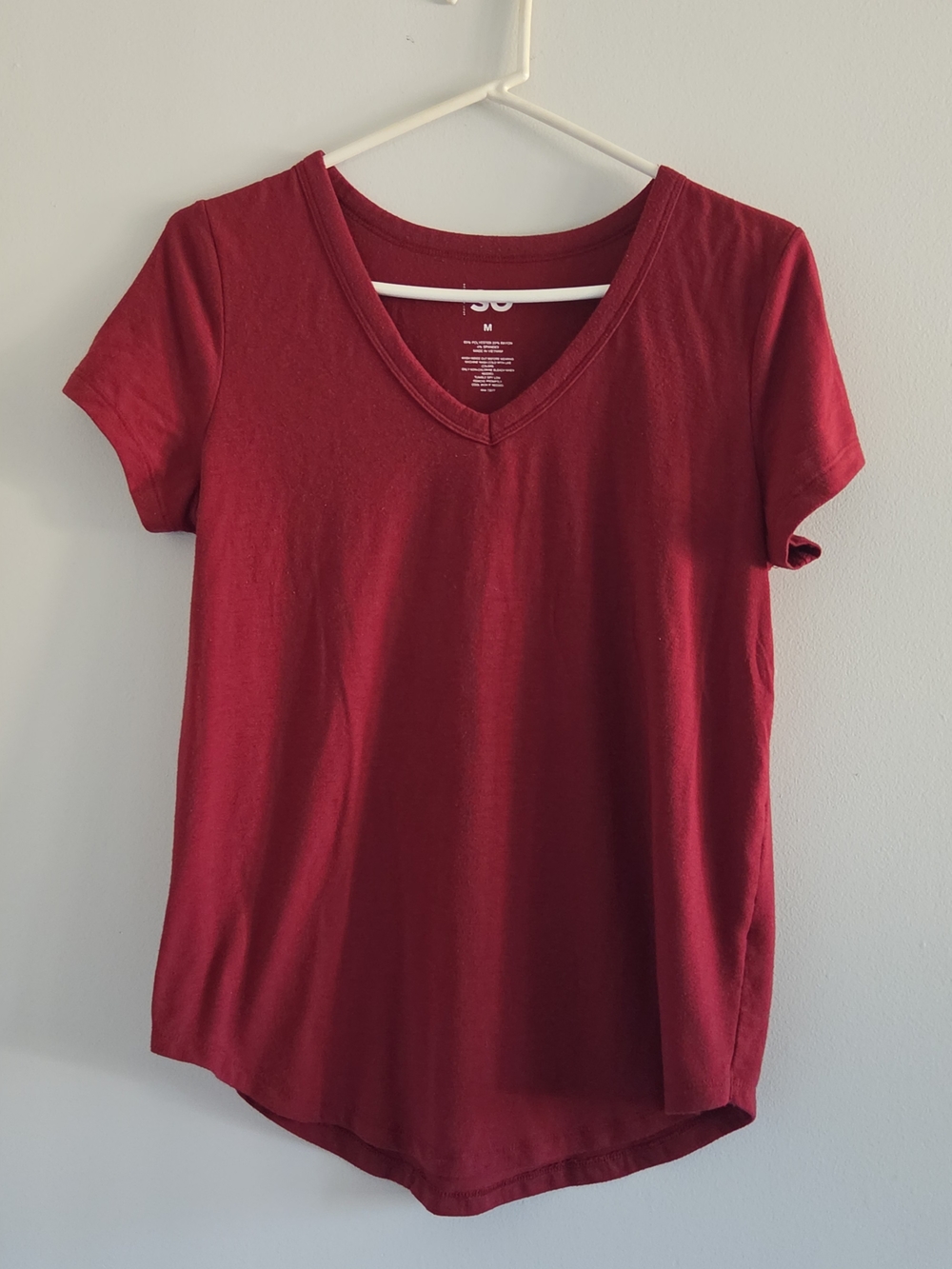 SO Short Sleeve V-Neck Tee - Crimson Red